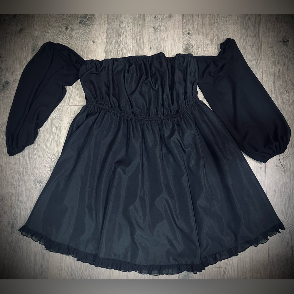 SHEIN Black Off-Shoulder Dress